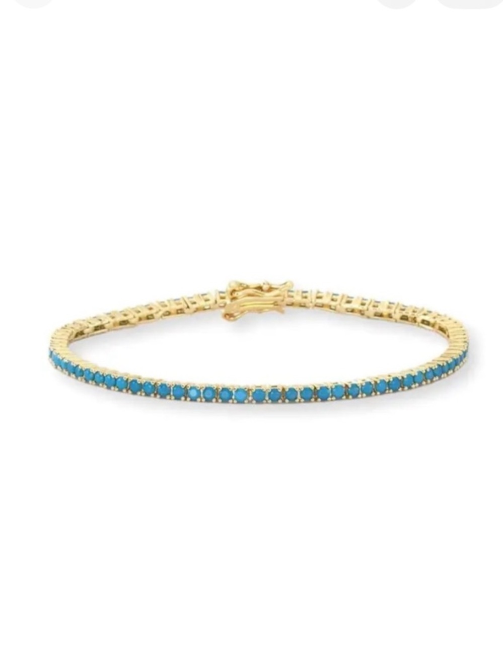 NWT Melinda Maria Gold “Baby Heiress Tennis Bracelet” Size 7